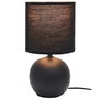 Home Deco Factory Lámpara de Mesa Cerámica Negra Essentiel