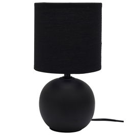 Home Deco Factory Lámpara de Mesa Cerámica Negra Essentiel