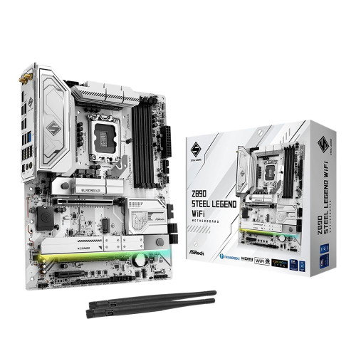ASRock 90-MXBPF0-A0UAYZ Placa Base Z890 Steel Legend WiFi, Intel LGA 1851 ATX, 4 DDR5