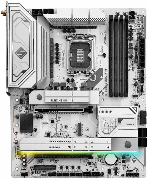 ASRock Z890 Steel Legend WIFI, Intel LGA 1851, Z890, DDR5, ATX, Blanco