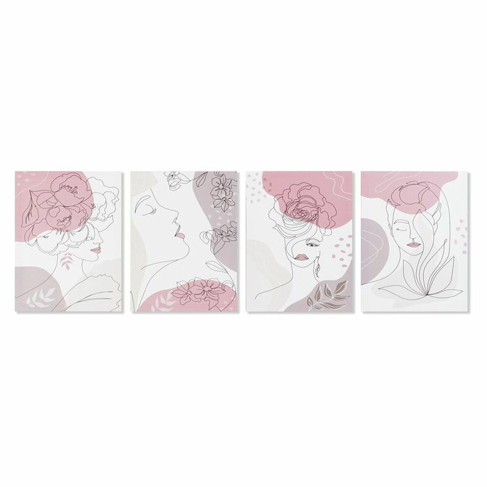 DKD Home Decor Cuadro Lienzo Pino 30x1,8x40 Mujer Surtido de 4 Unidades DKD Home Decor Cuadro Lienzo Pino 30x1,8x40 Mujer Surtido de 4 Unidades