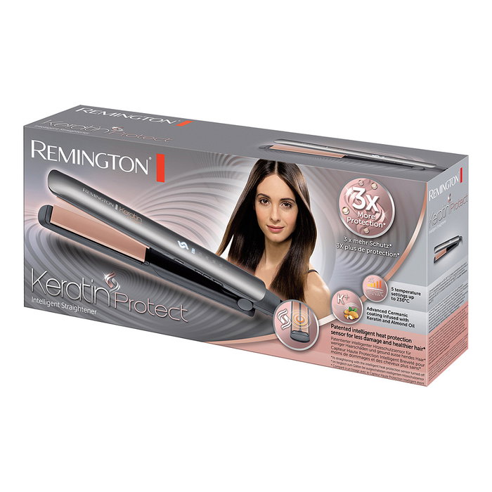 Remington Keratin Protect S8598 Plancha de Pelo con Placas de Queratina y Cerámica, Temperatura Máxima 230°C