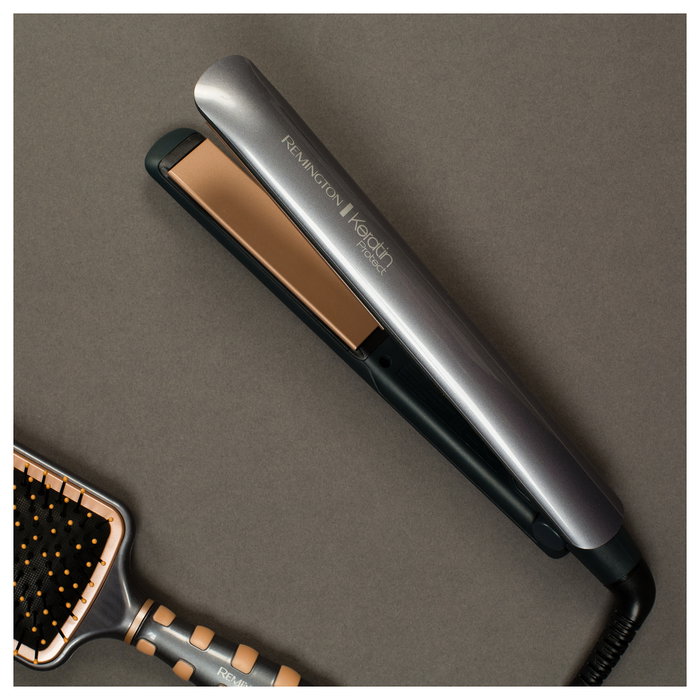 Remington Keratin Protect S8598 Plancha de Pelo con Placas de Queratina y Cerámica, Temperatura Máxima 230°C