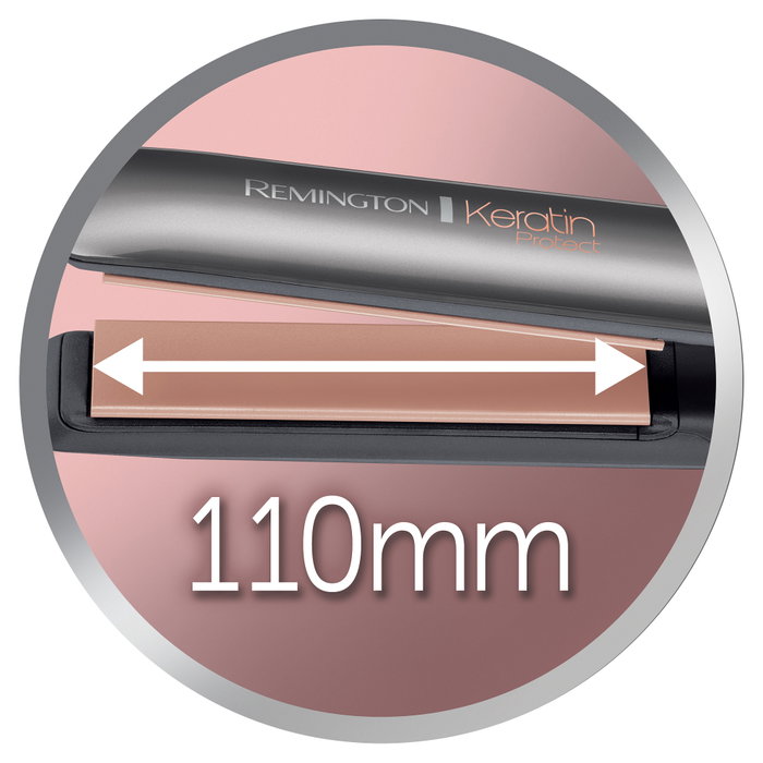 Remington Keratin Protect S8598 Plancha de Pelo con Placas de Queratina y Cerámica, Temperatura Máxima 230°C