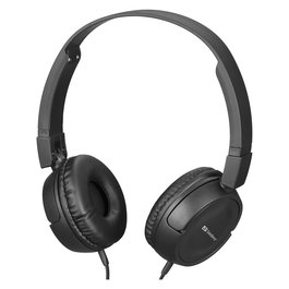 SANDBERG 325-30 Saver MiniJack Auriculares Diadema Supraaurales para Viajes, Negro, Plegables, 1.2m Cable, 137g