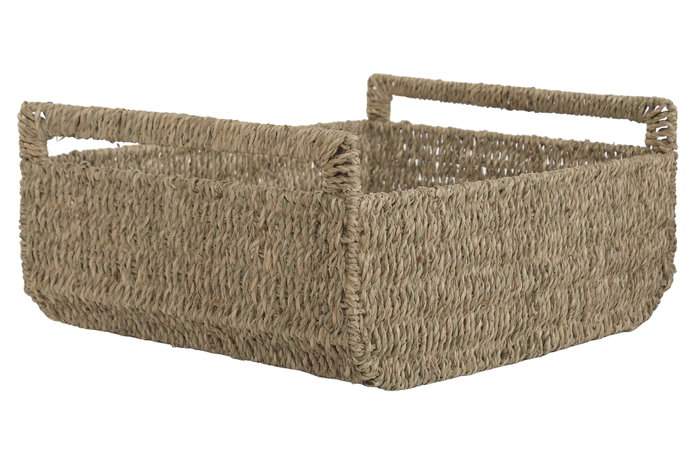 DKD Home Decor Set de 4 Cestas de Seagrass y Metal Natural DKD Home Decor Set de 4 Cestas de Seagrass y Metal Natural