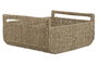 DKD Home Decor Set de 4 Cestas de Seagrass y Metal Natural