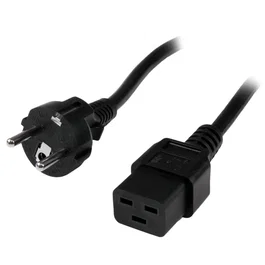 Startech PXTEUC192M Cable Schuko a C19 2M 16A 250V para Servidor Profesional Negro (16AWG)