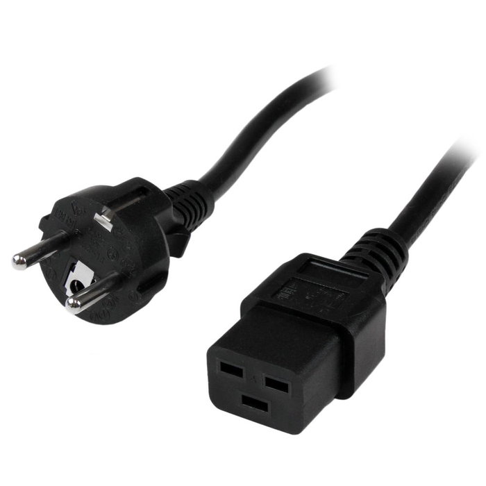 Startech PXTEUC192M Cable Schuko a C19 2M 16A 250V para Servidor Profesional Negro (16AWG) Startech PXTEUC192M Cable Schuko a C19 2M 16A 250V para Servidor Profesional Negro (16AWG)
