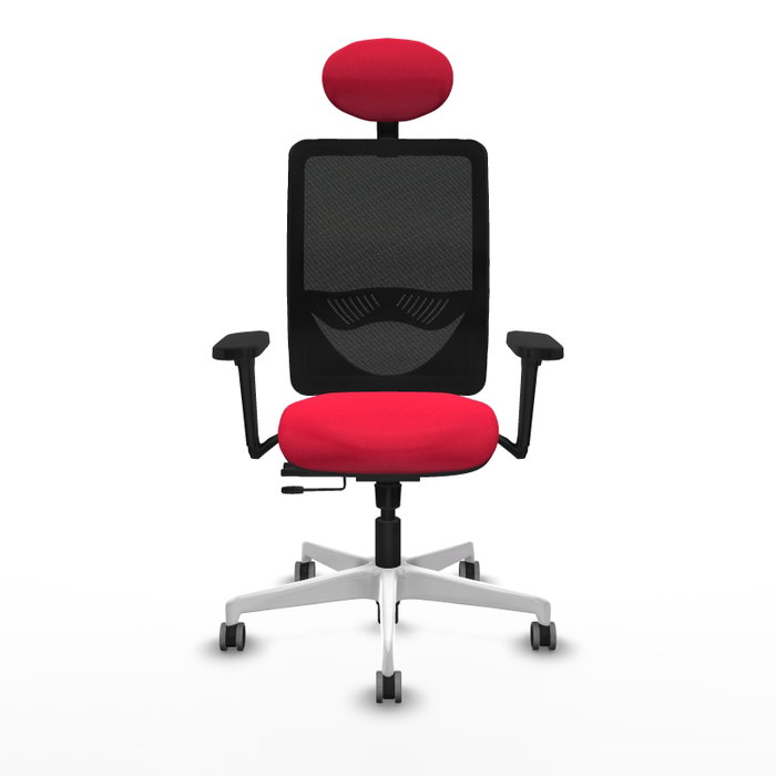 PIQUERAS Y CRESPO Silla de oficina Zulema con Mecanismo Sincro/Traslack, Rojo y Negro