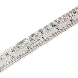Workpro Regla de Acero Inoxidable, Métrico-SAE, Tabla de Conversión Grabada, 600 mm