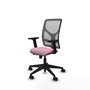 PIQUERAS Y CRESPO Silla de oficina Motilla con mecanismo Sincro/Traslack, Rosa y Gris