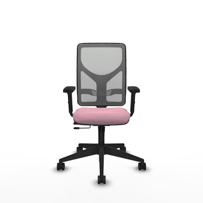 PIQUERAS Y CRESPO Silla de oficina Motilla con mecanismo Sincro/Traslack, Rosa y Gris