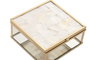 DKD Home Decor Joyero Blanco Dorado Cristal y Metal 10 x 5 x 11 cm (4 Unidades)