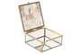 DKD Home Decor Joyero Blanco Dorado Cristal y Metal 10 x 5 x 11 cm (4 Unidades)