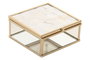 DKD Home Decor Joyero Blanco Dorado Cristal y Metal 10 x 5 x 11 cm (4 Unidades)