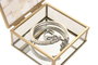 DKD Home Decor Joyero Blanco Dorado Cristal y Metal 10 x 5 x 11 cm (4 Unidades)