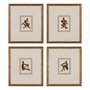 Cuadro Pintura Abstracto 4/M 44 X 50 cm (Set de 4)