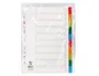Q-connect Separador Plástico Juego de 10 Separadores DIN A4 Multitaladro
