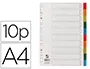 Q-connect Separador Plástico Juego de 10 Separadores DIN A4 Multitaladro Q-connect Separador Plástico Juego de 10 Separadores DIN A4 Multitaladro