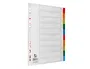 Q-connect Separador Plástico Juego de 10 Separadores DIN A4 Multitaladro