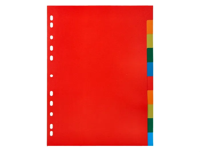 Q-connect Separador Plástico Juego de 10 Separadores DIN A4 Multitaladro Q-connect Separador Plástico Juego de 10 Separadores DIN A4 Multitaladro