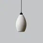 PAVAL Lámpara Colgante Paval Blanco/Florón Negro/Cable Negro Diseño Moderno Artesanal Ideal para Salón o Comedor