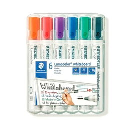 Staedtler Lumocolor 351 Estuche de 6 Marcadores para Pizarra Colores Surtidos