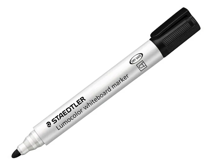 Staedtler Rotulador Lumocolor 351 para Pizarra Blanca Punta Redonda 2 mm Recargable Estuche 6 Unidades Colores
