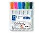 Staedtler Rotulador Lumocolor 351 para Pizarra Blanca Punta Redonda 2 mm Recargable Estuche 6 Unidades Colores