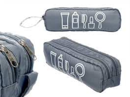 Arte Regal Neceser Doble Cremallera Gris 37 cm x 3 cm x 13 cm (Set de 24)