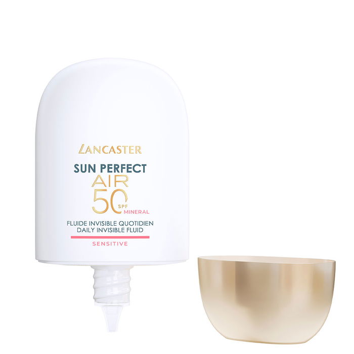 Lancaster Sun Perfect AIR MINERAL Fluido Invisible Diario SPF50 40 ml - Protección Solar Alta para Piel Sensible, Sin Fragancia