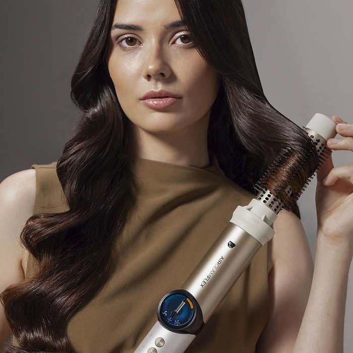 Cecotec Cepillo Moldeador AirGlam 14in1 Flex, 14 accesorios, 1400W, función flex, negro