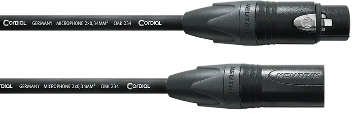 Cordial Cable de Micrófono XLR 2 x 0,34 mm² 10M