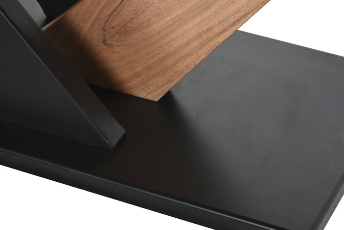 DKD Home Decor Mesa de Centro de Acacia y Metal 115x60x45