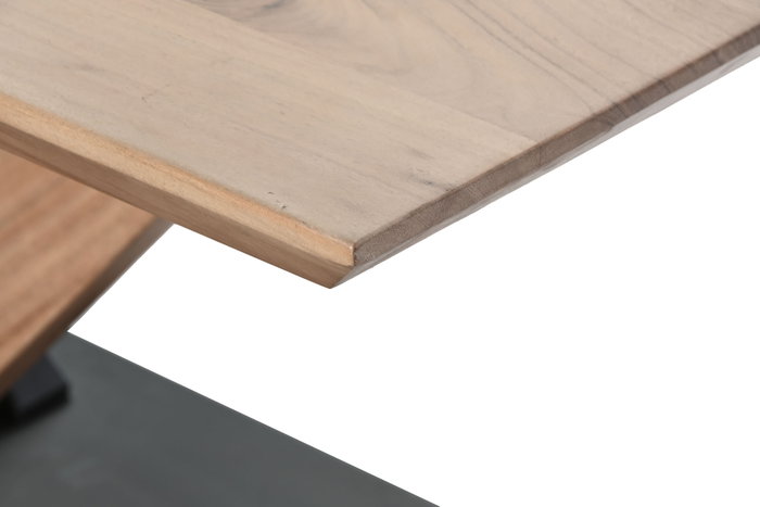 DKD Home Decor Mesa de Centro de Acacia y Metal 115x60x45