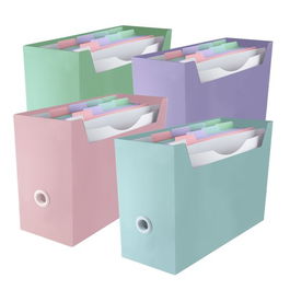 Organizador De Carpetas De Sobremesa Office Box Free Blush A4+ 10 Carpetas Surtido 4 Colores (Set de 4)