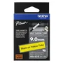 Brother HSE-621E Cinta tubo termorretráctil Negro sobre Amarillo 9mm x 1,5m