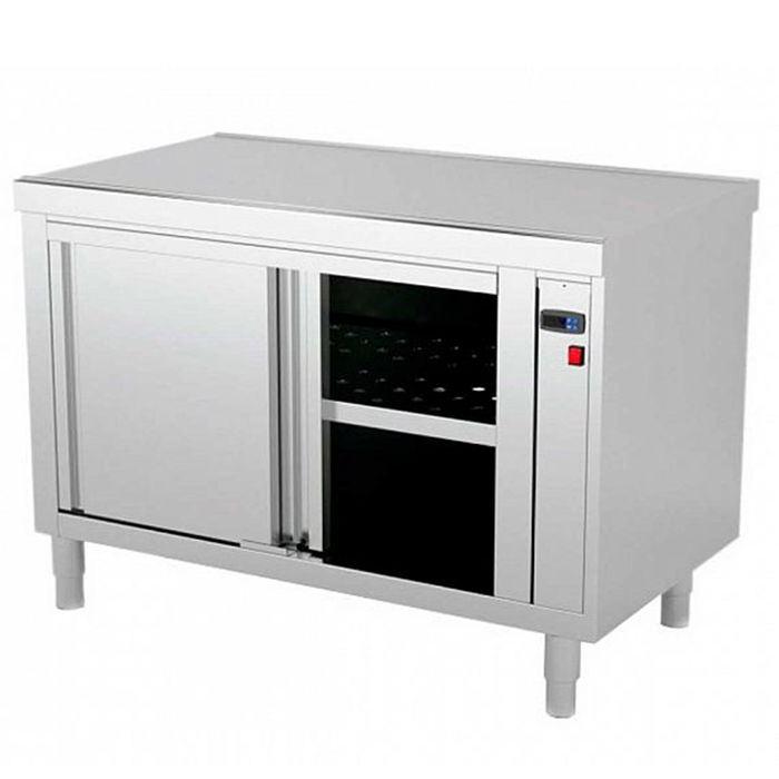 IDEACER MESA CALIENTE INOX 200x70x85 cm, Batería de Cocina