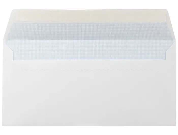 Liderpapel Sobre Blanco Americano n.5 115x225mm Tira de Silicona Open System Caja 500 Unidades