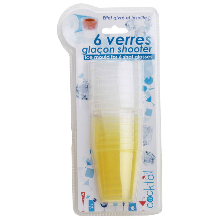 Pick and Drink Juego De 6 Moldes Vaso Hielo para Chupitos y Licores Colores Surtidos