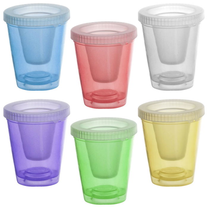 Pick and Drink Juego De 6 Moldes Vaso Hielo para Chupitos y Licores Colores Surtidos