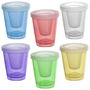 Pick and Drink Juego De 6 Moldes Vaso Hielo para Chupitos y Licores Colores Surtidos