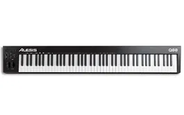 Alesis Q88 Mkii Controlador de Teclado USB-MIDI de 88 Teclas Semiponderadas y Sensibles a la Velocidad con Ruedas de Modulación, Pitch Bend y Salida MIDI