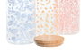 DKD Home Decor Set de 3 Botes Herméticos de Borosilicato y Bambú 1L