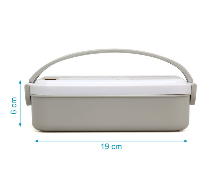 KioKids Caja Almuerzo Rectangular Acero Inoxidable Dolci Amici Elefante +4 meses Gris 550ml Hermética