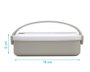 KioKids Caja Almuerzo Rectangular Acero Inoxidable Dolci Amici Elefante +4 meses Gris 550ml Hermética