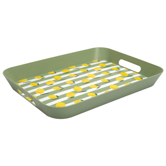 Home Deco Factory Bandeja Desayuno Bain De Soleil Polipropileno Limones 41x32 cm