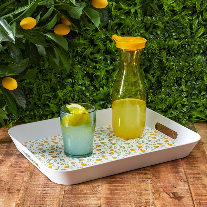 Home Deco Factory Bandeja Desayuno Bain De Soleil Polipropileno Limones 41x32 cm