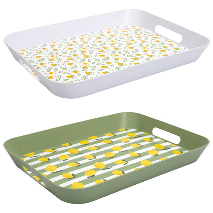 Home Deco Factory Bandeja Desayuno Bain De Soleil Polipropileno Limones 41x32 cm